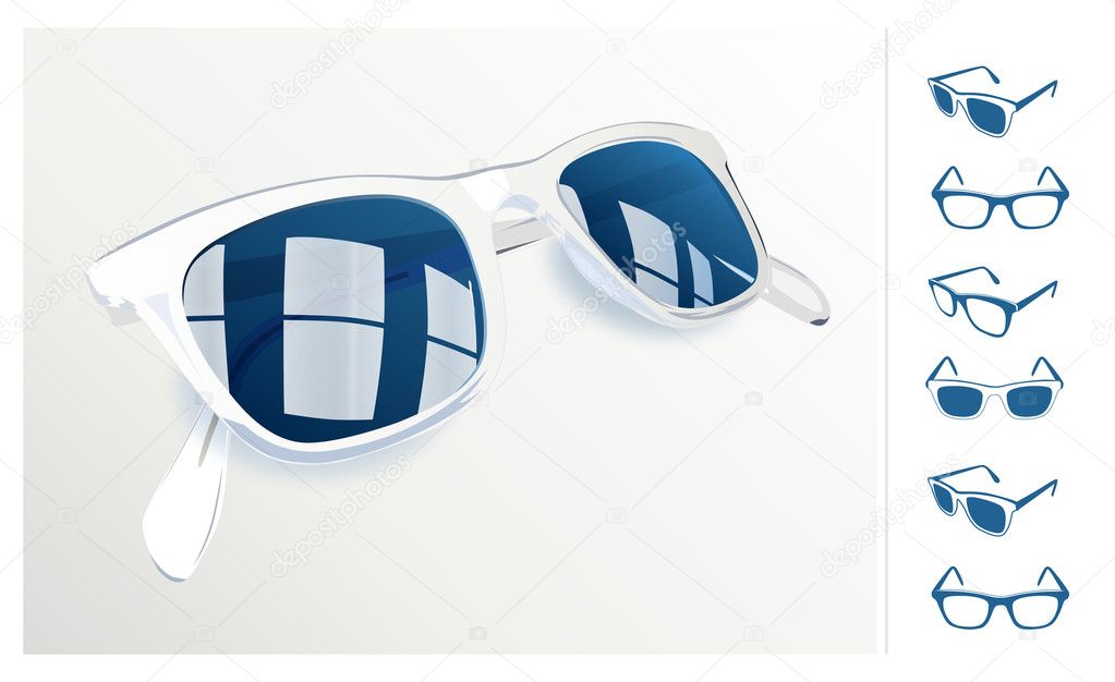 Retro Sunglasses — Stock Vector © Ekataev 3546248 