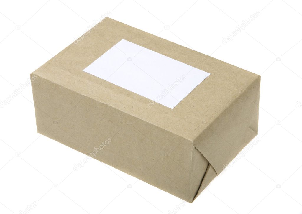 Parcel Wrapped In Brown Paper