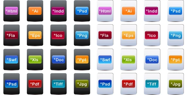 stock vector Document and File Type Icons