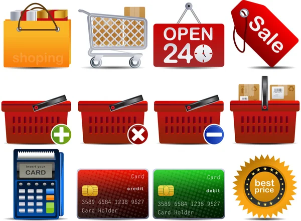 Shoping pictogram deel 2 — Stockvector