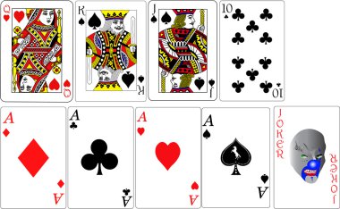 Set of playing cards vector clipart