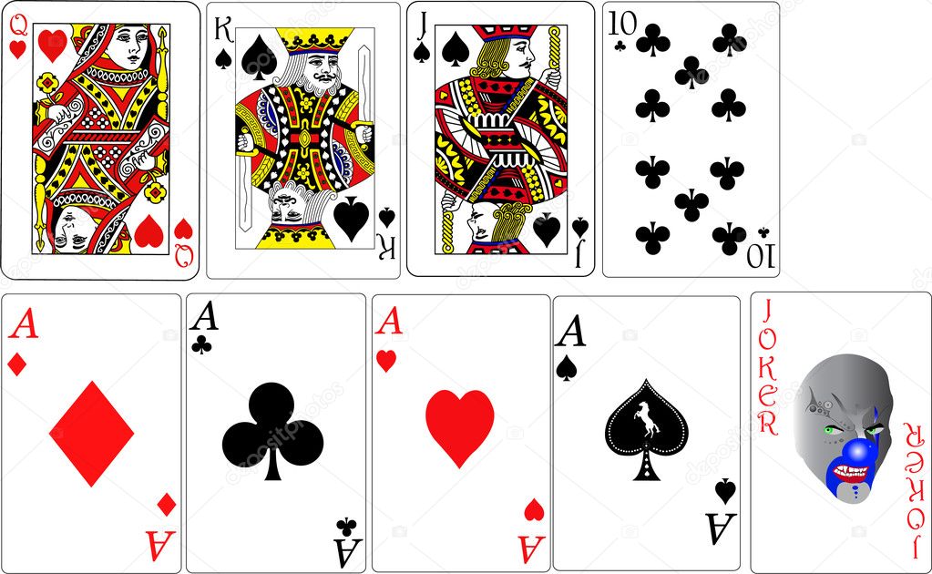 Set of playing cards vector