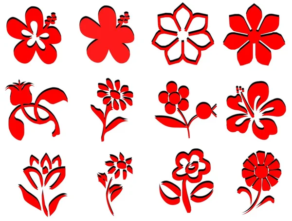 Blumen-Ikonen — Stockfoto