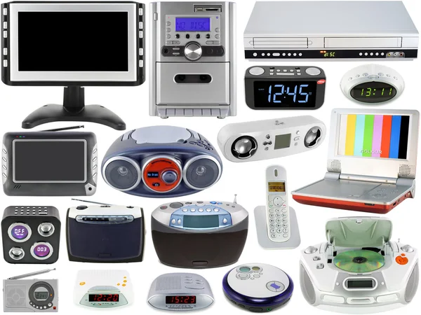 Set von Heim-Audio-Video-Elektronik — Stockfoto