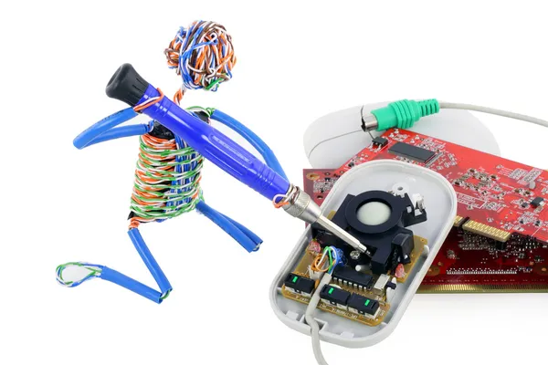 Repair of computer board — Stock Image Repair of computer board Royalty Free Stock Images
