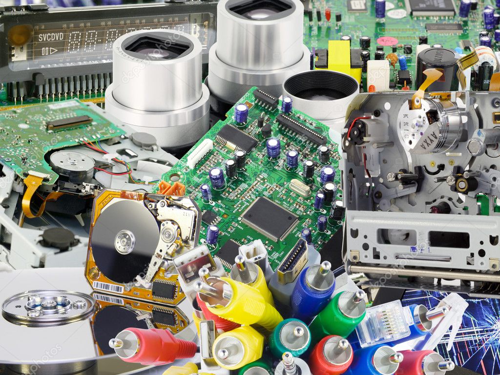 The electronic boards collage background — Stock Photo 2889978