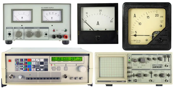 Modern and retro measuring equipment set — Stock Photo, Image