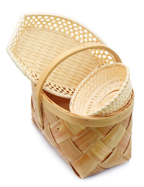 Wattled baskets isolated — Stock Photo, Image