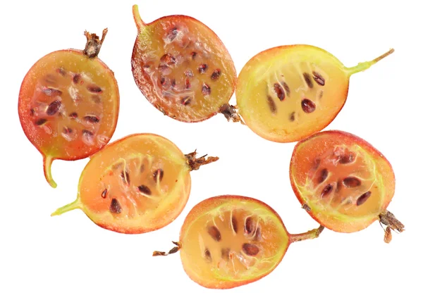 Halves berries of a gooseberry — Stock Photo, Image