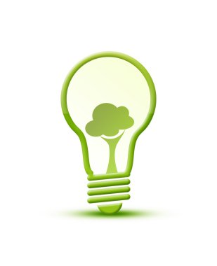 Light bulb with plant clipart