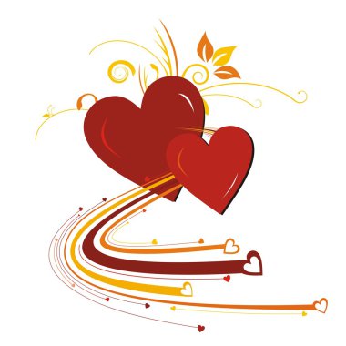 Two hearts clipart