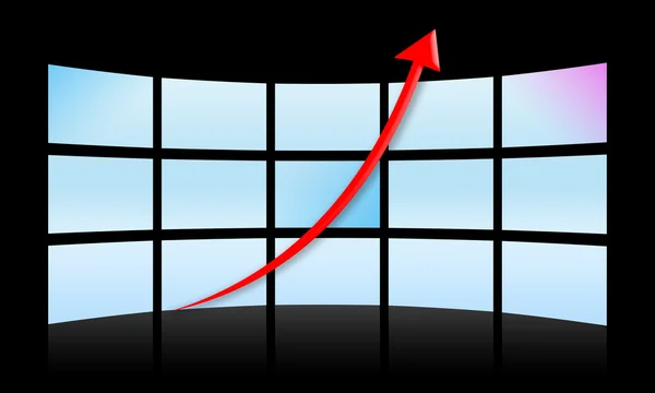 Gráfico de realizações — Fotografia de Stock