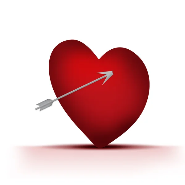 Heart with arrow — Stock Photo, Image