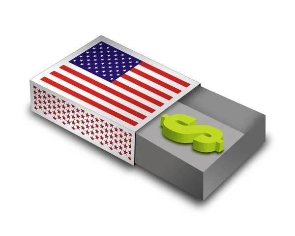 Empty Matchbox - USA — Stock Photo, Image