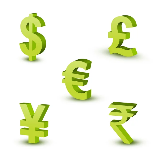 Símbolos de moeda — Fotografia de Stock