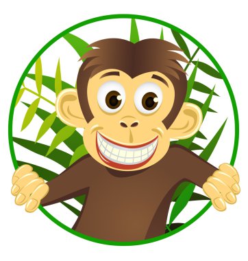 Cute monkey clipart