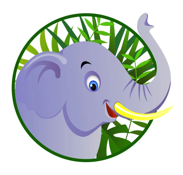 Schattig olifant — Stockvector