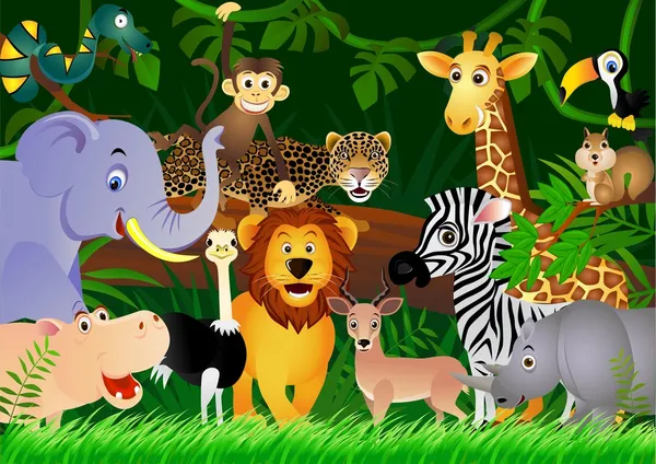 Животное в джунглях — стоковый вектор