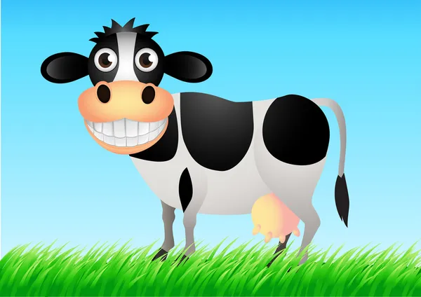Vaca engraçada — Vetor de Stock