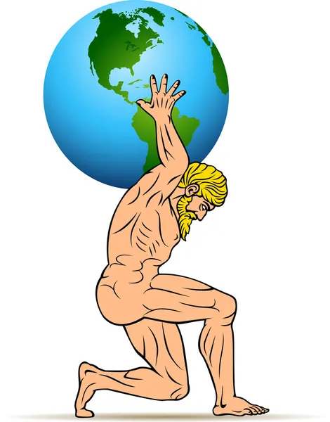 Atlas, Dieu ancien — Image vectorielle