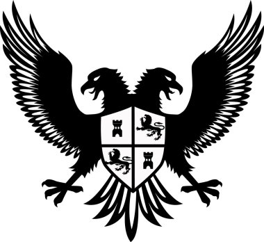 Heraldic eagel clipart