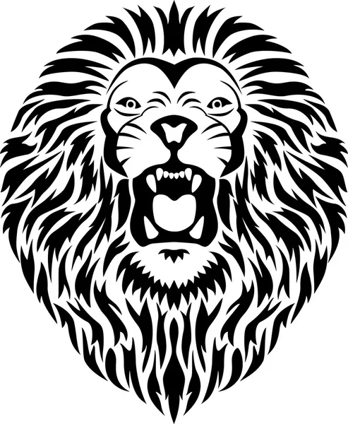 Tatuaje de león — Vector de stock