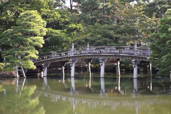 stock image Bridge at the Oikeniwa garden - Kyoto, J