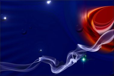 Red-blue background with white smoke clipart