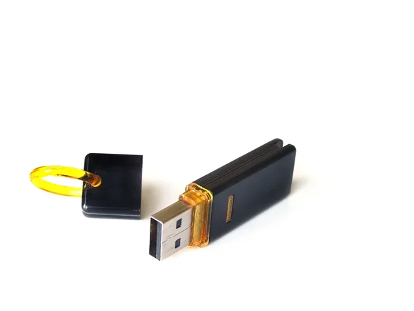 USB disk s krytem sejmutým — Stock fotografie