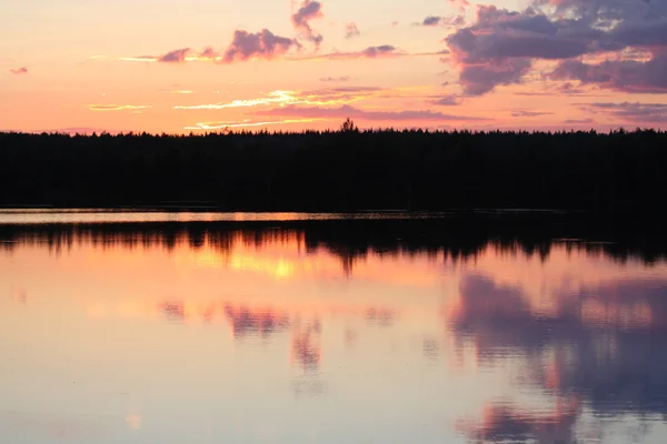 stock image Sunset over the lake.