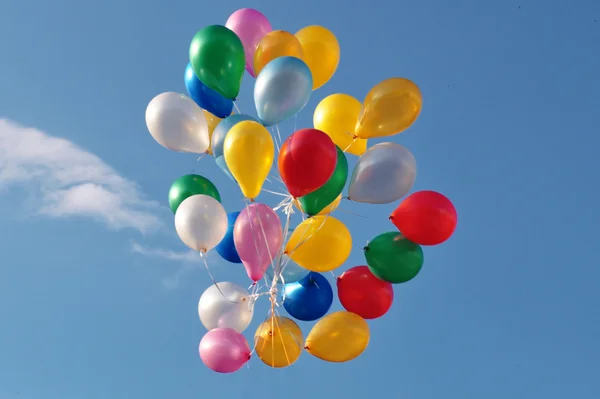 stock image Balloons against the blue sky