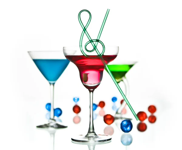 Music bar cocktails — Stock Photo, Image