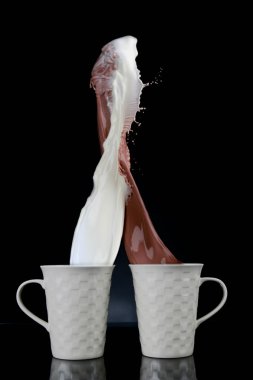 Coffee and milk splash