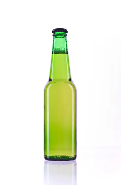 stock image Beer in green bottle