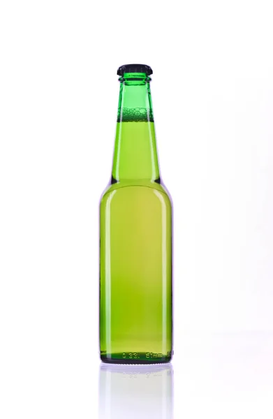 Beer in green bottle Stock Picture