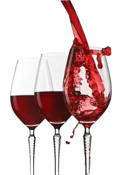 Rode wijn splash — Stockfoto