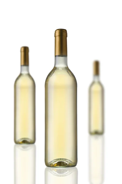 Bottiglie di vino bianco — Foto Stock