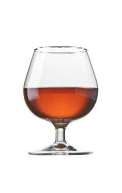 Brandy cognac glass isolated clipart