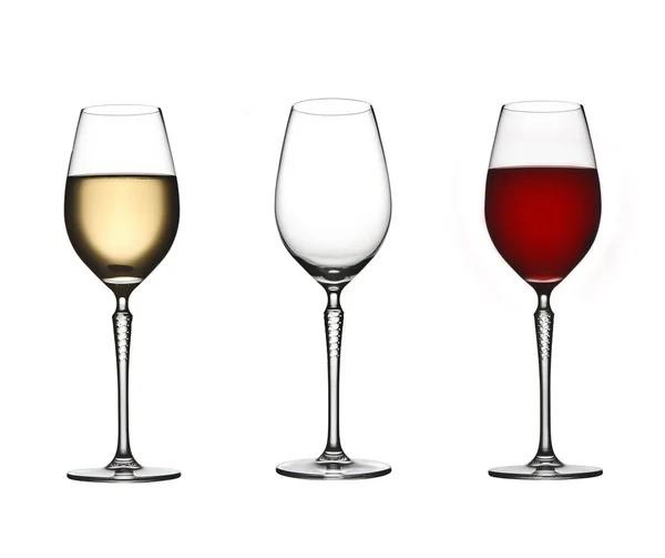 Wine glasses isolated — Stock Photo, Image