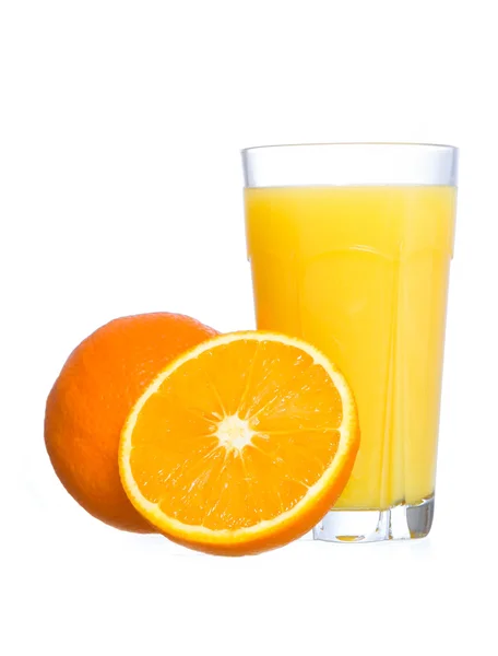 Sok pomarańczowy na białym tle — Zdjęcie stockowe