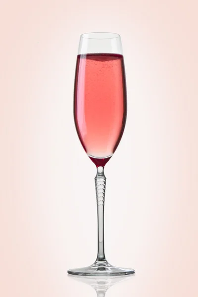 Glas roze champagne — Stockfoto