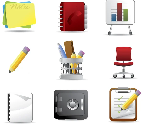Conjunto de ícones do Office 2 — Vetor de Stock