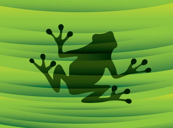 Silhouette grenouille — Image vectorielle