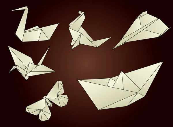 Objets Origami — Image vectorielle