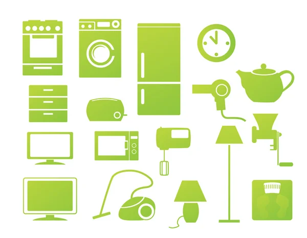 stock vector Household objects icons