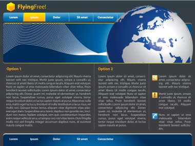 Vektör Web Sitesi Tasarım Şablonu