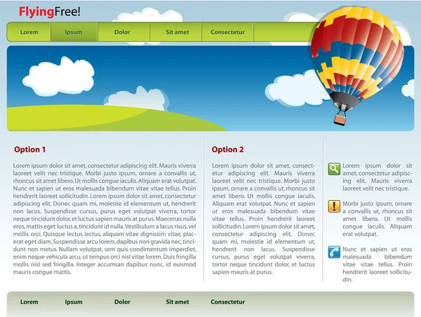 vektör Web sitesi şablonu