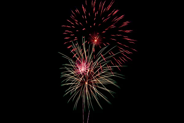 stock image Fireworks on black