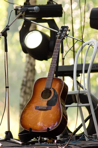 stock image Acoustic guitar on the scene