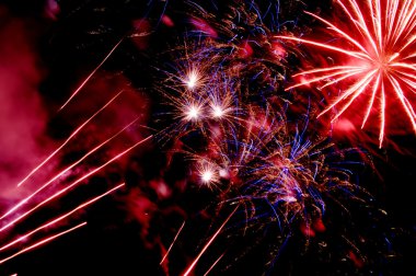 Vibrant fireworks clipart